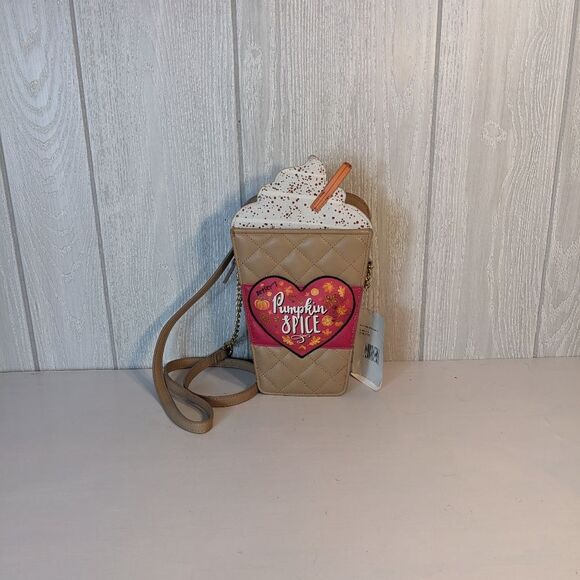 Betsey Johnson Pumpkin Spice Latte Crossbody Bag NWT - Picture 3 of 9